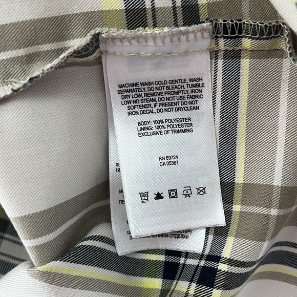 Columbia Omni Wick Yellow/Tan Plaid Button-Down Shirt Men’s Size XL - Picture 5 of 9